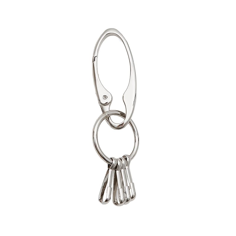 

[Improbes] carabiner oval ring key ring 20458 A-Silver FREE size