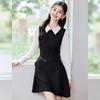 Elegant Faux Two-Piece A-line Shirt Dress