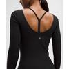 Lululemon Ribbed Scoop Back Yoga Long Sleeve Shirt Black