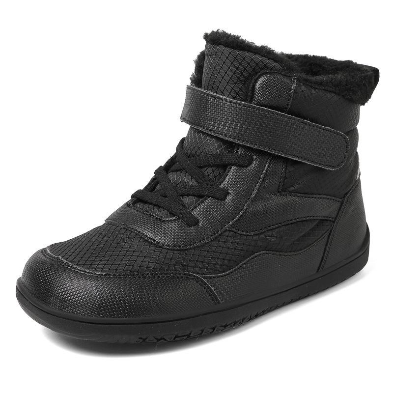 Wodoodporne Zimowe Buty Śniegowce Dziecięce Barefoot - Antypoślizgowe, Wyściełane Pluszem Bawełniane Buty dla Chłopców i Dziewczynek