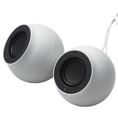 ELECOM PC Speaker USB Powered High Output Mini Plug Connection Volume Controller Compact White 3.5mm 4.4W SP-P10CUWH