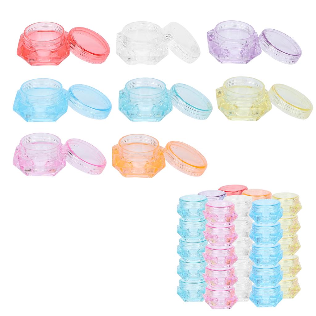 40Pcs Sample Containers 3ml 8 Different Colors Good Airtightness Exquisite Portable Makeup Container for Travel