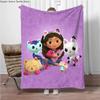 Cartoon G-Gabbys-Dollhouse Soft Flannel Blankets Keep Warm Throw Blanket Comfortable Blanket for Picnic Beds Sofa Home Bedroom