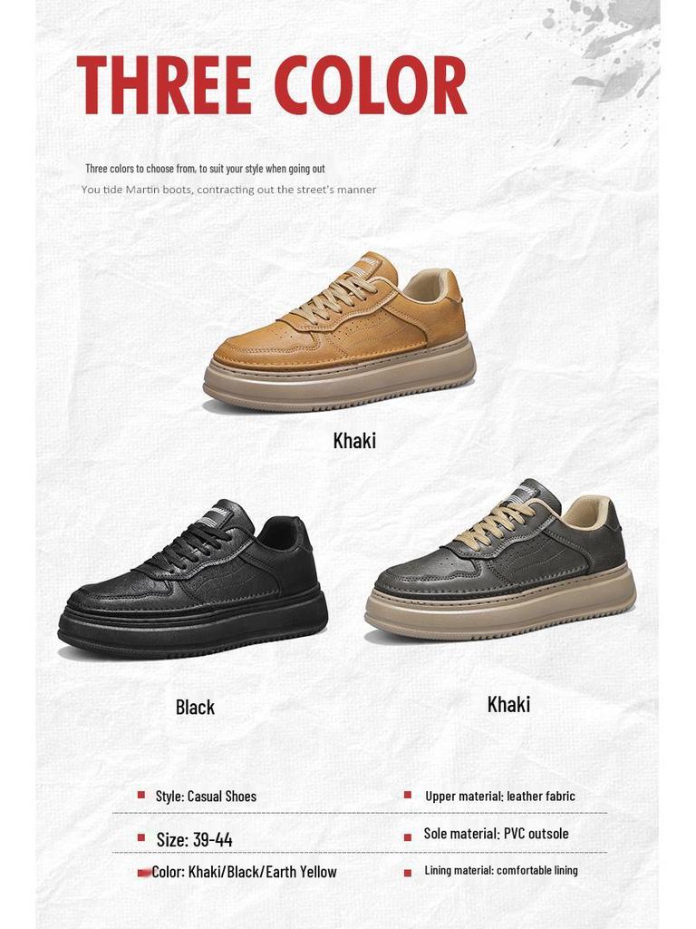 Men's Autumn 2025 Retro Leather Casual Shoes - High-End Versatile British Style