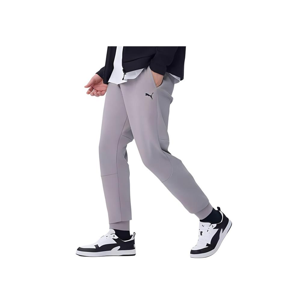 New PUMA SS25 Knitted Sports Pants Men's Gray 678381-14