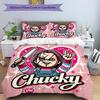 3pcs Chucky3 Design Cover Set - HD Printed Bedding with 1 Cover and 2 Pillowcases - Perfect for Home and Dorm Decor