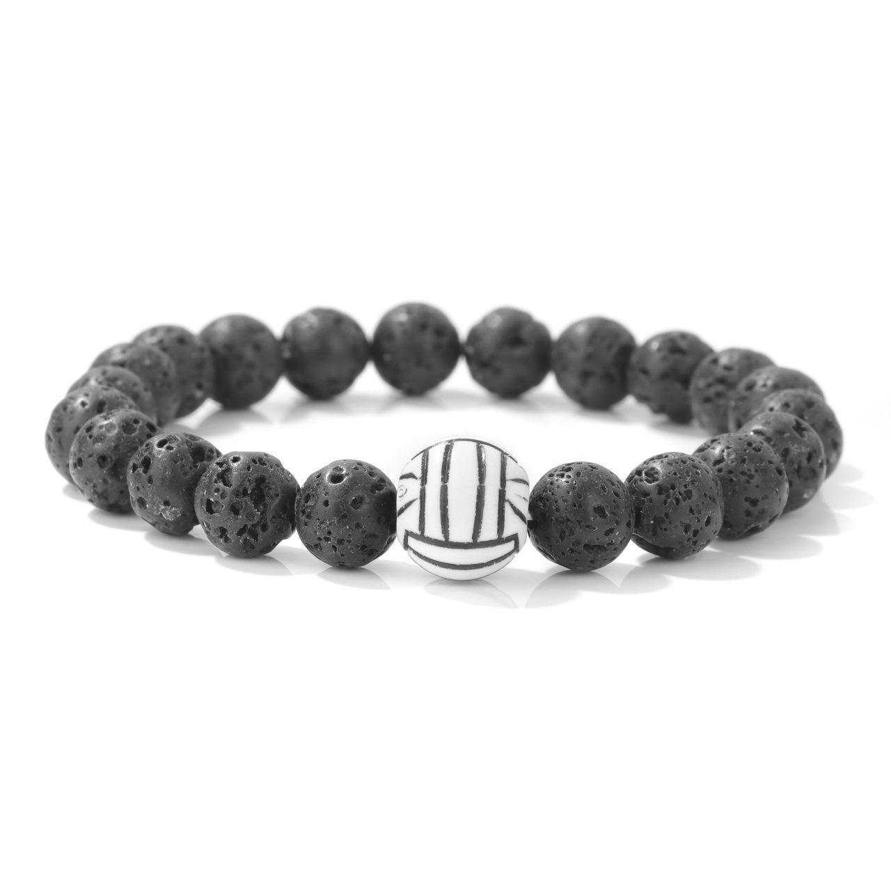

JYL TS Bracelet Sports Couple Football Basketball Design Enhances Passion & Relationship Luck Volcano-volleyball-elastic rope орхидея розовый