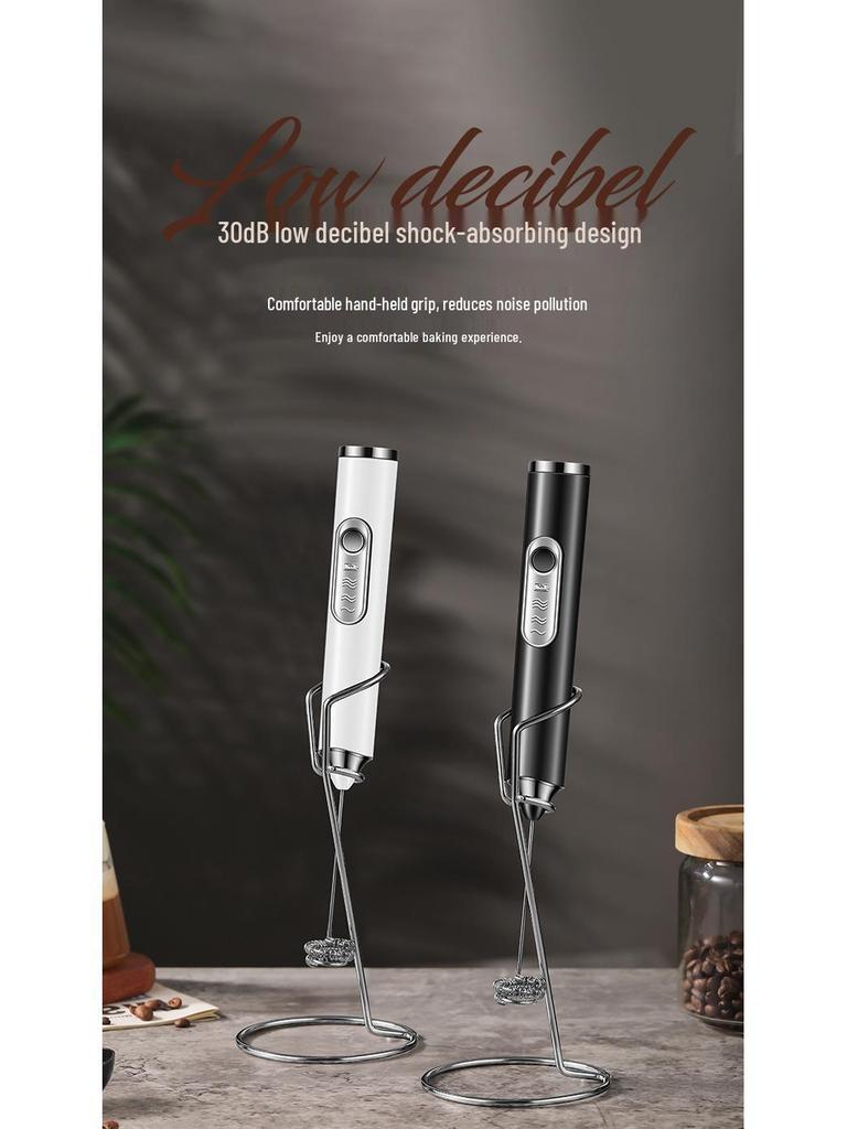 Cordless Handheld Electric Milk & Coffee Frother - Whisk & Mixer