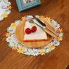 Embroidery Craft Easter Party Decor Satin Fabric Home Decoration Coaster Doily Cup Pad Placemat