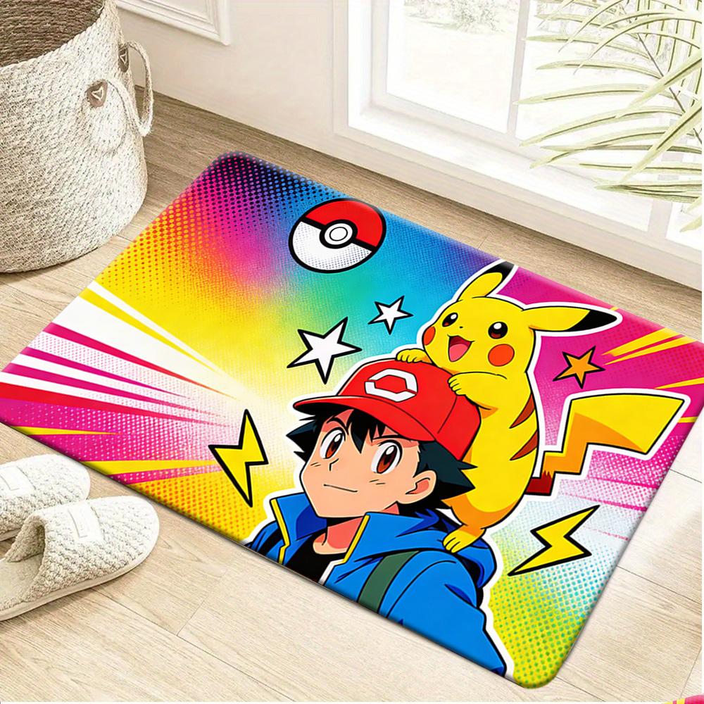 Pokemon Underwater Adventure Print Doormat Anti-slip Absorbent Floor Mat for Home Entrance Bedroom Living Room Decor