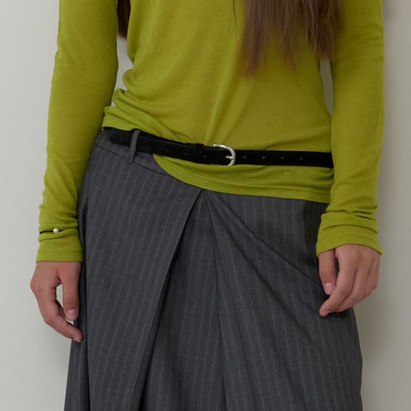 

LOVE ME MONSTER Узкий замшевый ремень_2ЦВЕТА (L243MBT020) BLACK