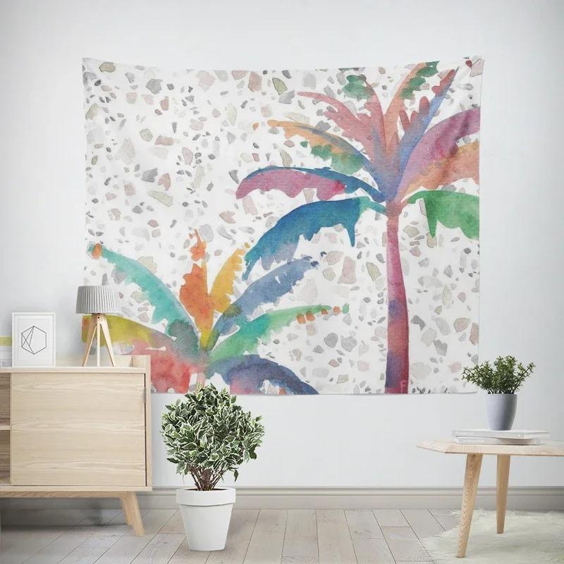 Декоративный гобелен с изображением тропической кокосовой пальмы. Декор для дома — фото 7