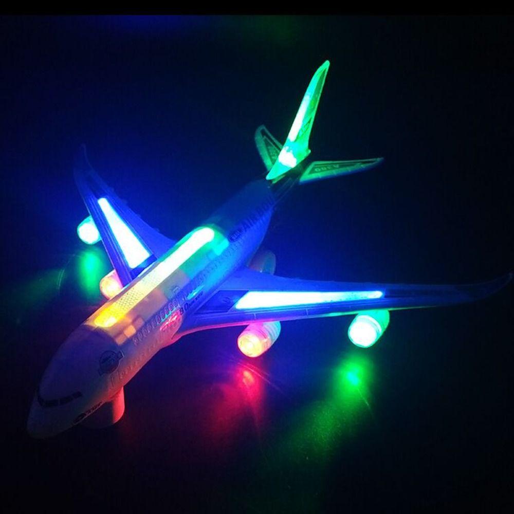 Automatic Rotation Electronic Aeroplane Toy Large Long LED Airbus Toys  Plane Vehicle