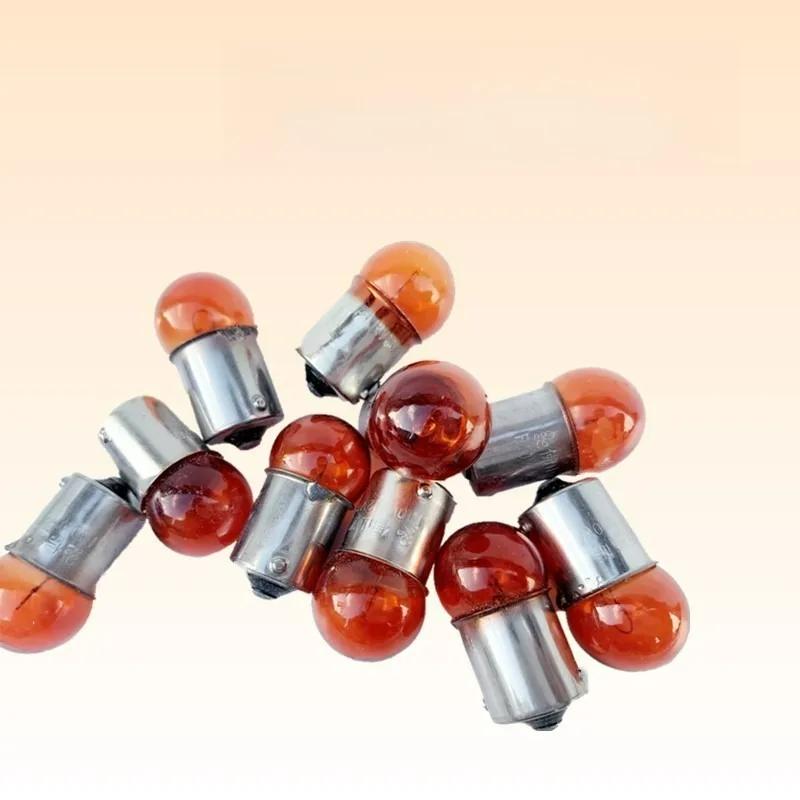 For Motor ATV Motorbike Scooter 10pcs Motorcycle Replace Lamp BA15S 12V 10W Turn Signals Light Bulb Orange