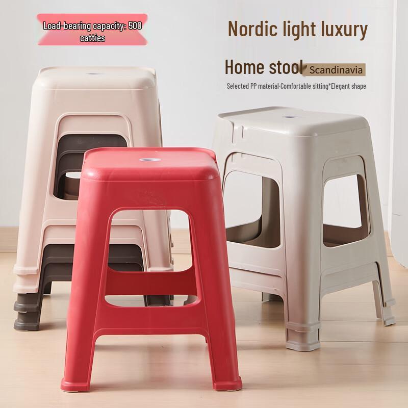 HUIHUADU Thickened Square Plastic Stool