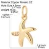 Cute Starfish Shells Charm Jewelry DIY Wearing Charming Necklaces Bracelets Earrings Accessories Summer Beach amuletsDijes
