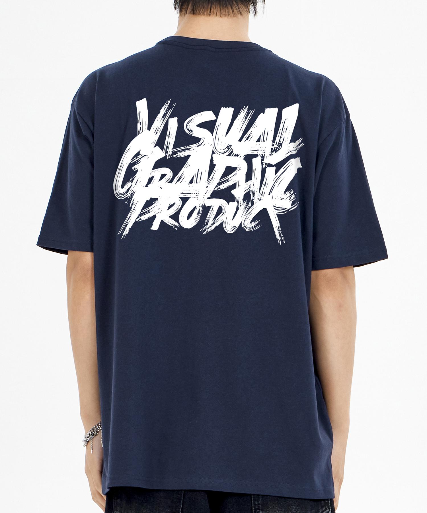 Biel Paint Graffiti Logo Short Sleeve T-Shirt Navy M