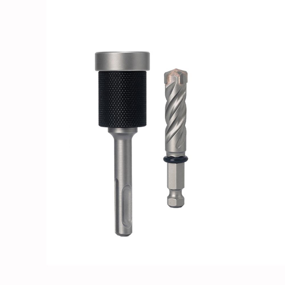 Split Type Drill Bit Quick Change Cemented Carbide for Concrete Brick and Block Anchors with Connecting Rod 101mm/3.97in 2pc