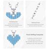 Modian 925 Sterling Silver Vintage Heart With Turquoise Pendant Necklace for Women Family Gifts Fine National Style Jewelry