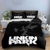 Set Biancheria da Letto a Tema Linkin Park Copripiumino Federe  (1 * Copripiumino 2 * Federe, senza piumino)