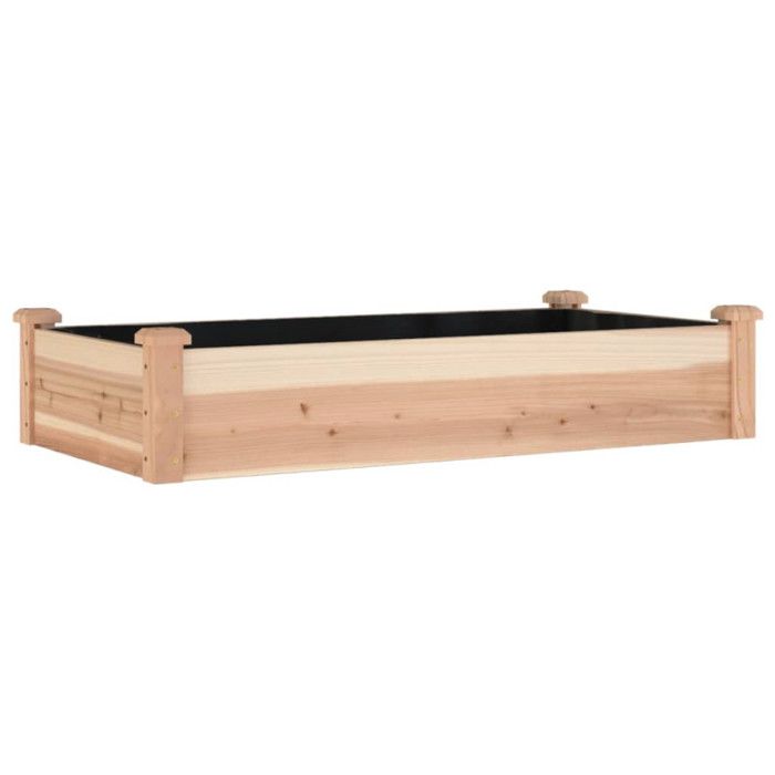 VidaXL Lit surélevé de jardin doublure 120x60x25 cm bois massif sapin 364289