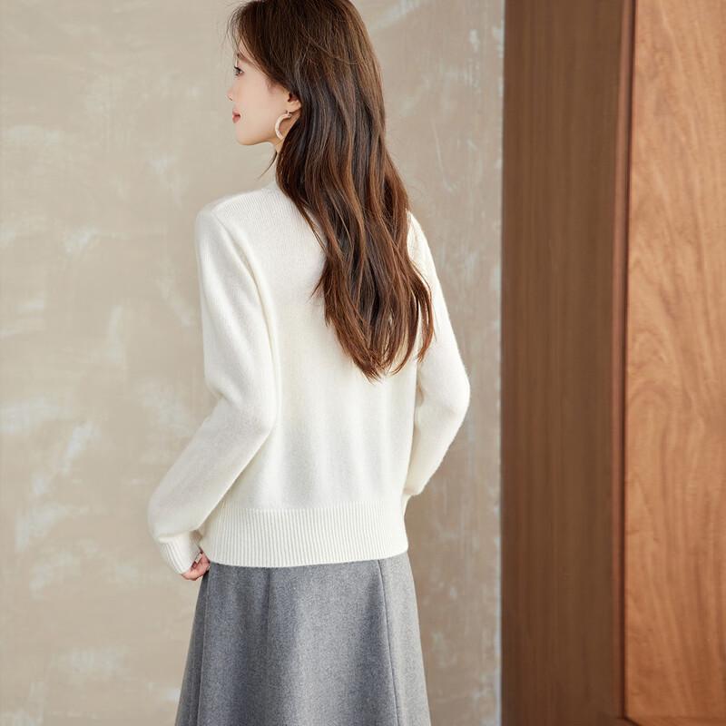 Srcr Women's Short 100% Cashmere Knit Sweater