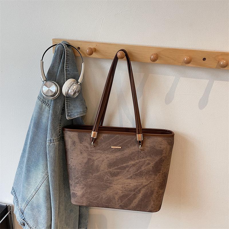 Autumn New College Students Class Commute Tote Bag Fashion Casual Shoulder Bag Large Capacity Portable Underarm Bag Women