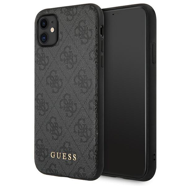 Guess Guhcn61G4Gfgr Iphone 11 / Xr 6,1Szary/Grey Hard Case 4G Metal Gold Logo