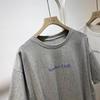 Dam sommar 2024 Lös passform Bokstavstryck Bomulls-T-shirt