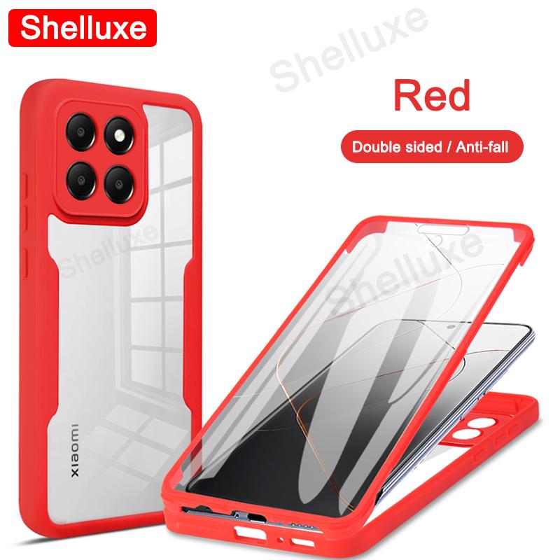 360 Full Body Front+Back Clear Case Shelluxe For Xiaomi 14 14T Pro Mi 14 Mi14 Ultra Mi14T Pro Silicone Double Sided Phone Cover