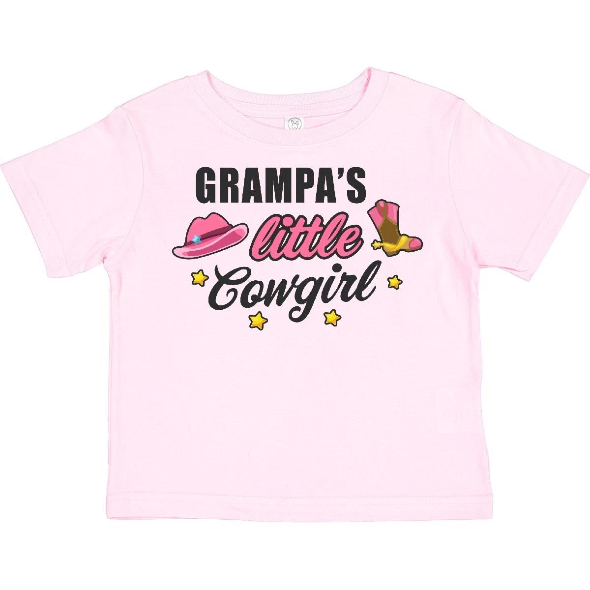 

Inktastic Grampas Little Cowgirl With Cowgirl Hat And Boots Toddler kids boys T-Shirt Girl 150
