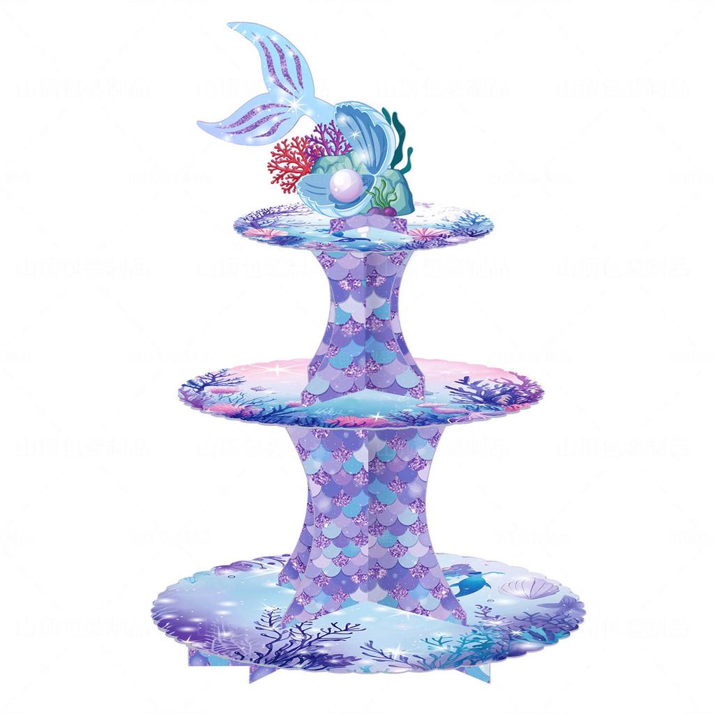 Disposable 3Tier Cupcake Stand Cake Stand Dessert Display Rack Birthday Themed Party Gift Wedding Decor Easy To Use