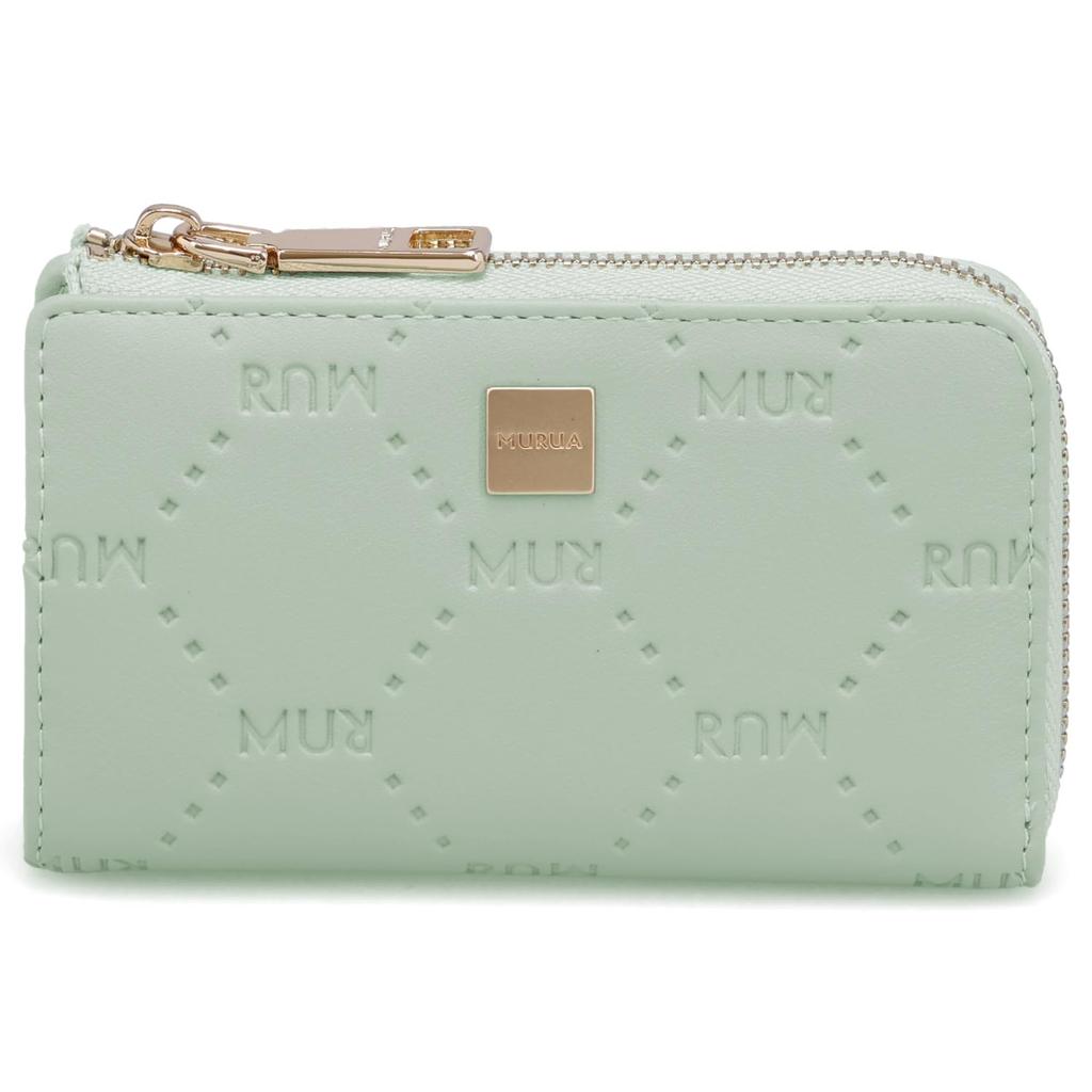Key Case 5 Rows Zipper Keychain EMBOSS Mint [Murua] Women's L-shaped MR-W1214