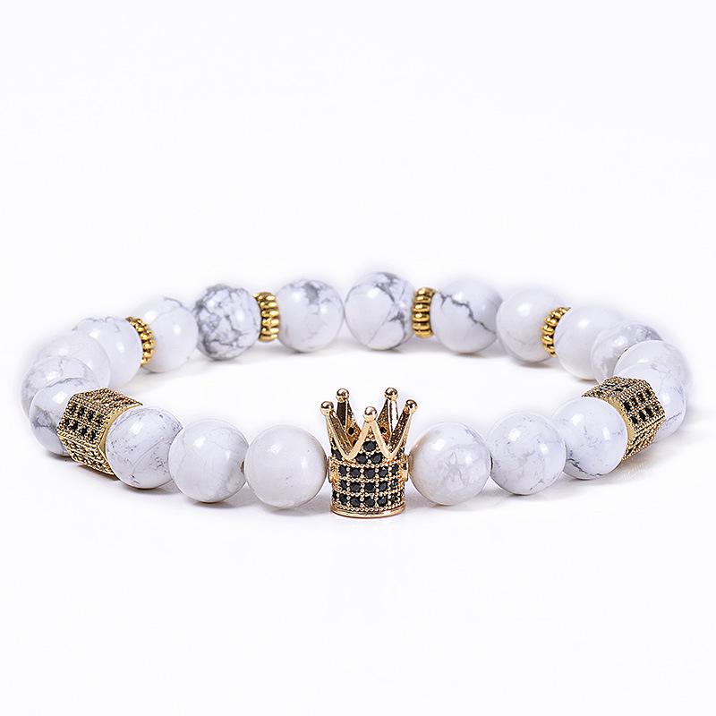 

JYL TS Bracelet Mother-Daughter Morse Code Beaded Strengthens Family Bond Natural white turquoise-elastic cord темно-зелений колір