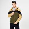 Men's Plus Size Color Block Hooded Zip-Up Cardigan Jacket - European & American Spring/Autumn Casual Wear