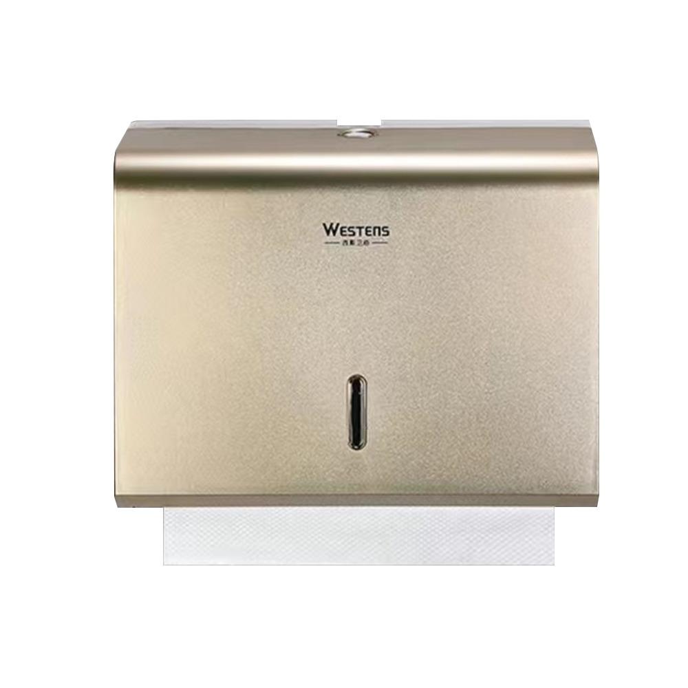 

Диспенсер для бумажных полотенец большой вместимости, перфорированный держатель для салфеток, аксессуары для ванной комнаты золотой