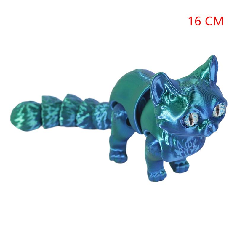 3D Printed Articulated Cute Cats Home Room Car Decorations Desktop Decorations Cartoon Simulated Cats Model Ornament Gifts