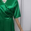 ZANZEA Women Casual V-Neck Summer Half Sleeve Satin Jumpsuits