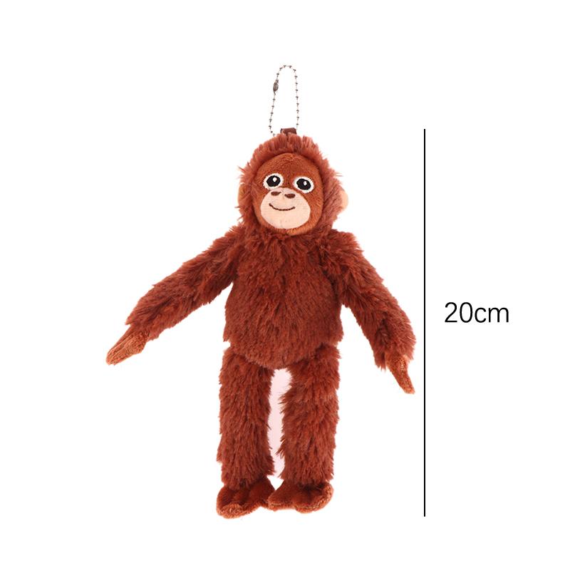 Cute Plush Key Chain Fur Monkey Toys Orangutan Keychain Women Bag Pendant Car Trinket Decorate