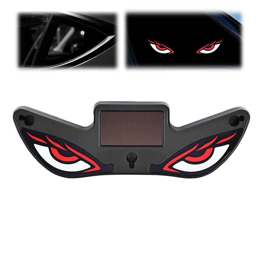 Solar Car Window Devil Eyes Driving Warning Strobe Lights LED Ambient Lights Windshield LED Demon Eyes Car Lights Accessories