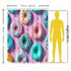 Colorful Donuts Shower Curtain for Kids Bathroom Decor Cute Waterproof Fabric Bath Curtain with Hooks Sweet Treats Bathroom