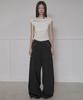 Peulleeoeob Asymmetrical Wide Pants (Fl-253_Black)