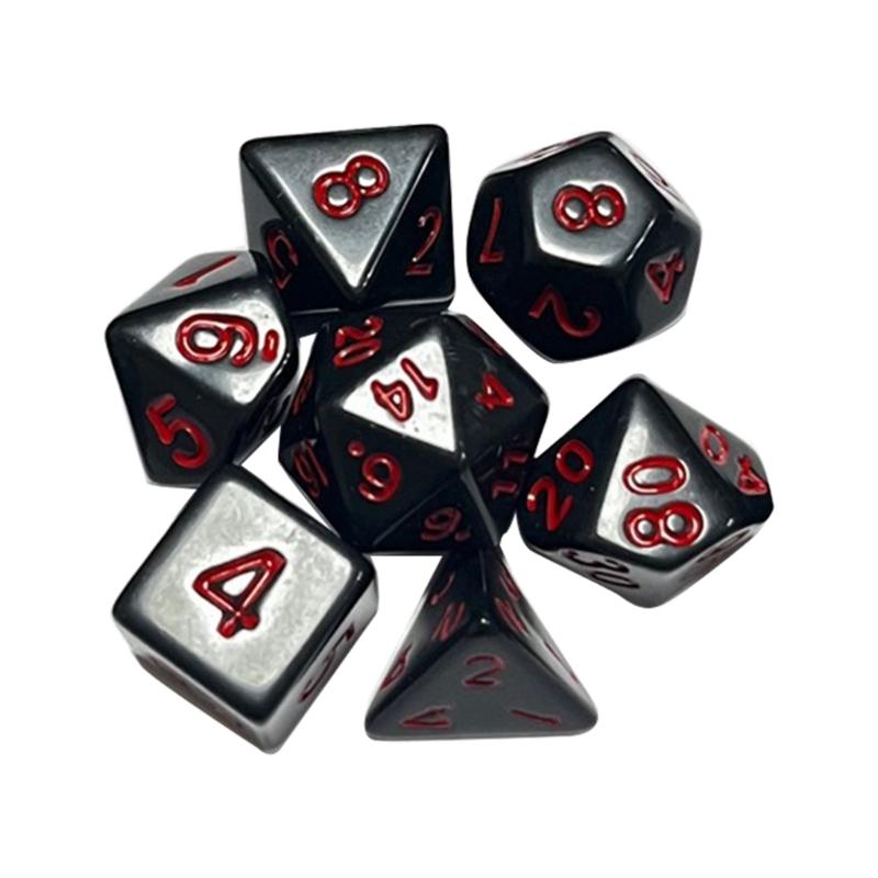 7Pieces DND-Dice Polyhedral Dice Set Transparent-D&D-Dice for D&D-Dungeons-RPG-Pathfinder-MTG-Role Playing Table Game