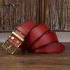 Retro Thickened First Layer Cowhide Copper Buckle Belt Men's Genuine Leather Trendy All-match Tough Guy Jeans Belt
