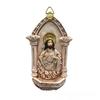 Resins Christian Wall Decors Catholic Vintage Sacred Sculpture Hanging Holy Water Font For Indoor and Outdoor Use