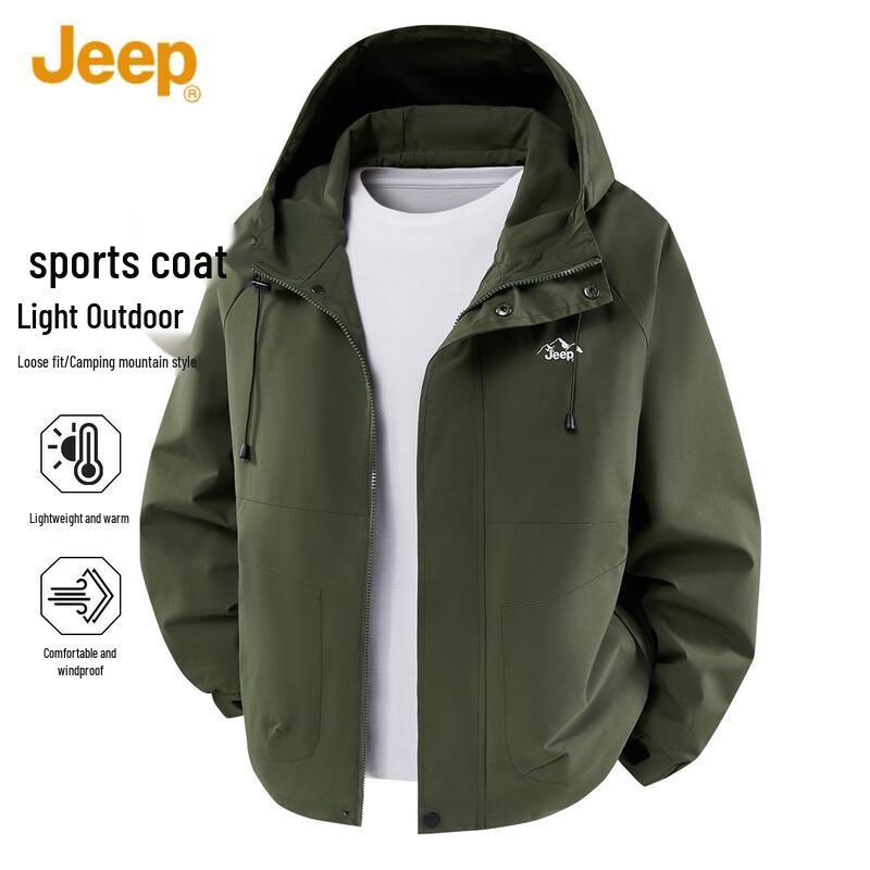 Jeep Men's Hooded Casual Outdoor Jacket