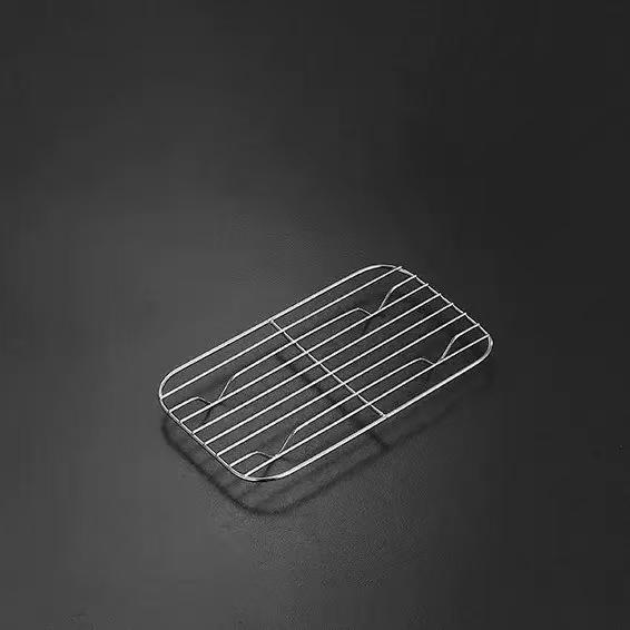 Stainless Steel Semi-Circular Oil Draining and Cooling Rack with Feet for Baking and Barbecue