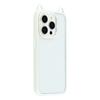 For iPhone 14 Pro Case Cat Ear Design TPU+Acrylic Clear Phone Back Cover