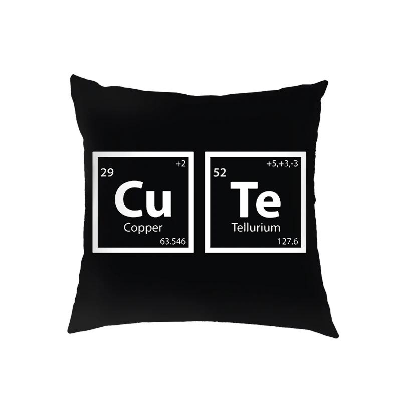 Magic Cube/ Math Formula Cushion Covers Periodic Table of Elements Pillowcase Home Sofa Decor Throw Pillow Cover for Living Roon