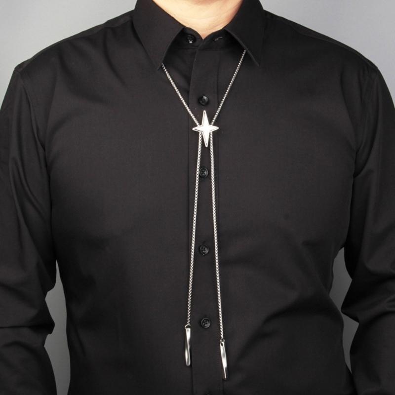 Blingbling Star Bolo Tie Pendant Necklace Clavicle Chain Gifts for Girls Present Lariat Bolo Tie Clavicle Chain